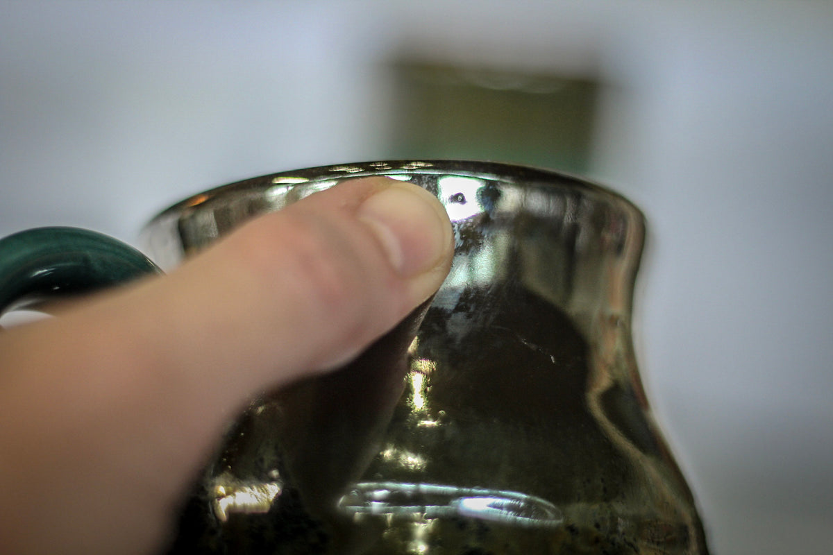 EXPERIMENT AUCTION #27 Barely Flared Spiral Mug - MISFIT, 13 oz.