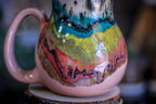 04-C Pink Rainbow Grotto Flared Mug, 21 oz.
