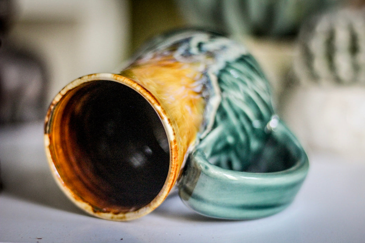 P-01 Barely Flared Textured Mug, 12 oz.