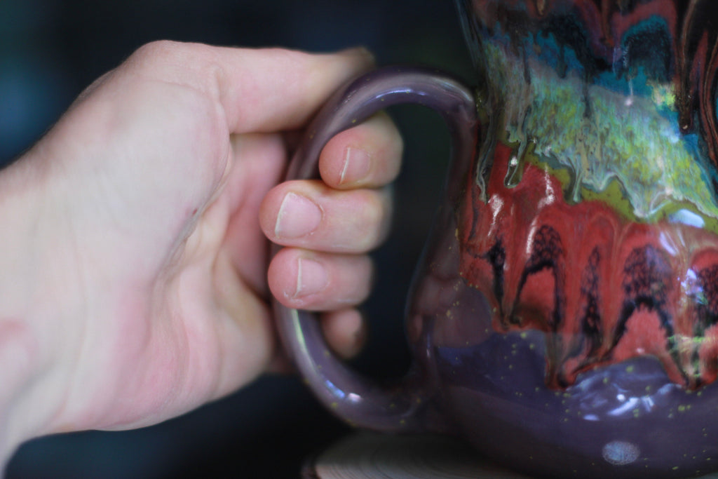 03-A Purple Rainbow Grotto Flared Mug - TOP SHELF, 20 oz.
