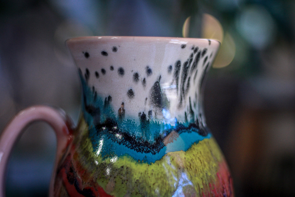 04-C Pink Rainbow Grotto Flared Mug, 21 oz.