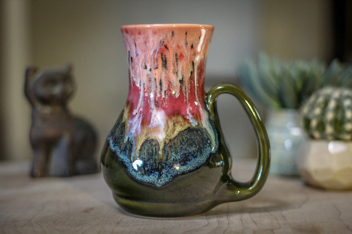 15-A Coral Mountain Meadow Flared Acorn Mug - TOP SHELF MISFIT, 21 oz.
