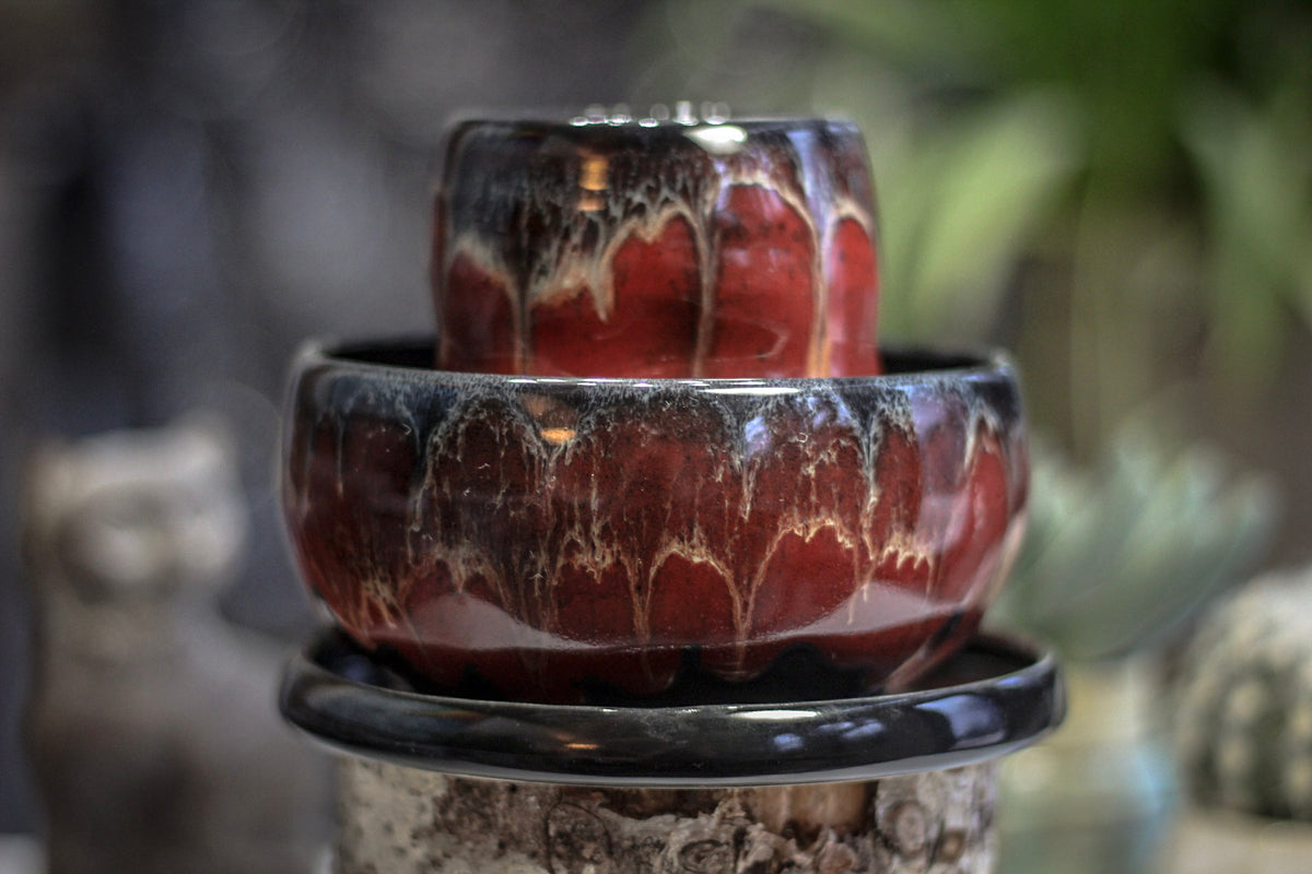 29-A Scarlet Grotto Hermit Set - MISFIT, 15 oz. cup/ 17 oz. bowl - 15% off