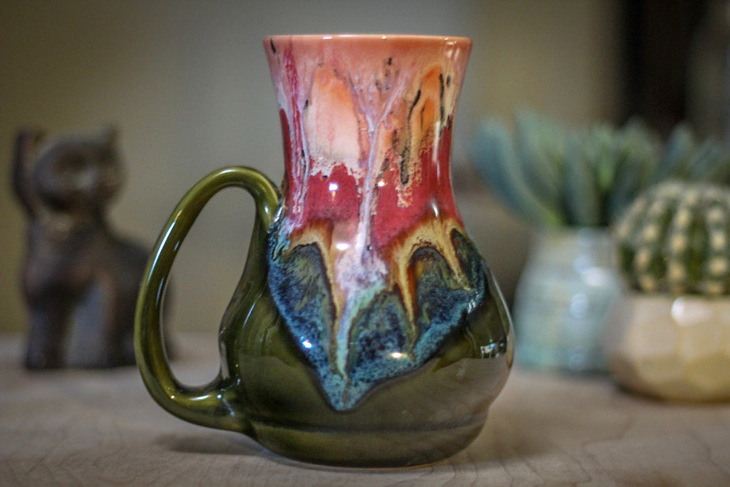 15-A Coral Mountain Meadow Flared Acorn Mug - TOP SHELF MISFIT, 21 oz.