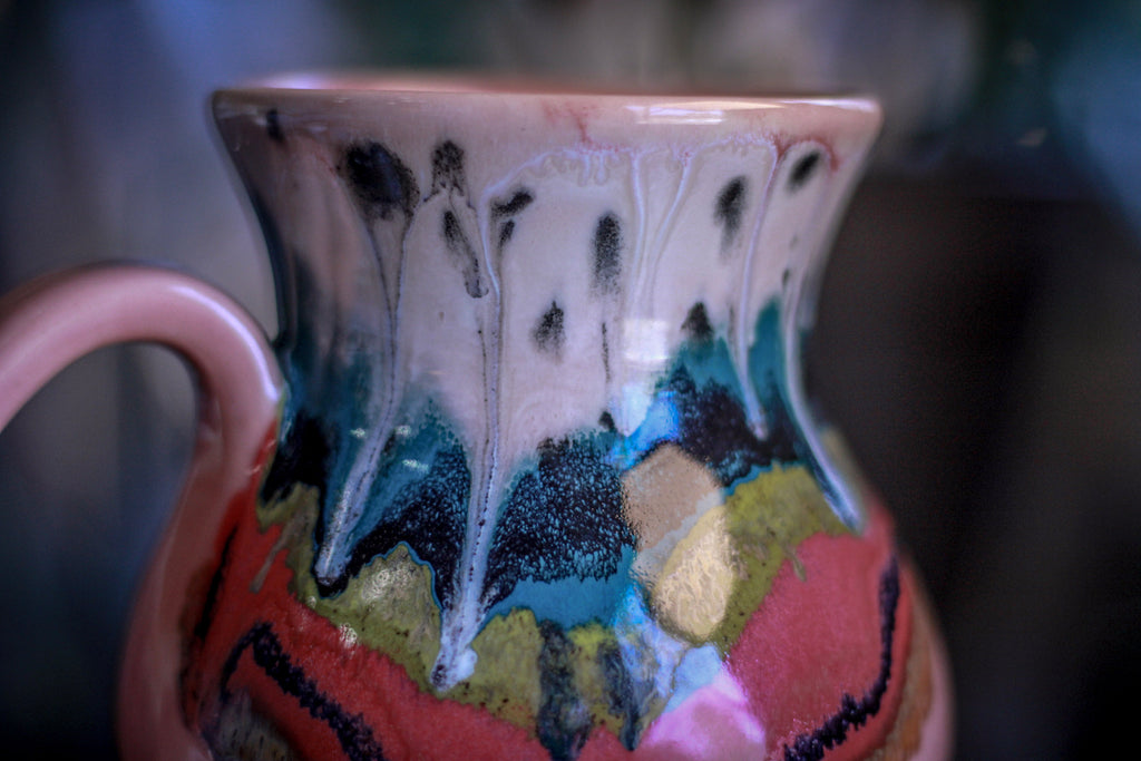 04-B Pink Rainbow Grotto Flared Mug, 23 oz.
