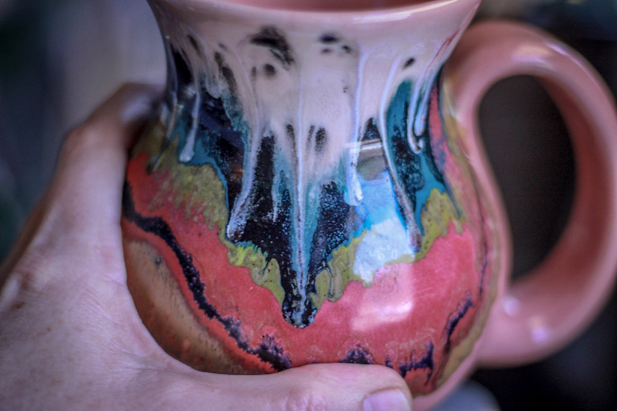 04-B Pink Rainbow Grotto Flared Mug, 23 oz.