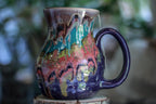 04-A Purple Rainbow Grotto Flared Acorn Mug - TOP SHELF, 21 oz.