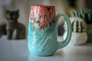 04-D Coral Meadow Textured Mug, 20 oz.