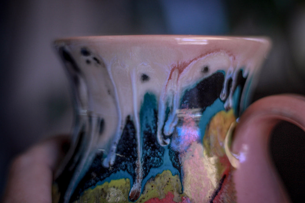 04-B Pink Rainbow Grotto Flared Mug, 23 oz.
