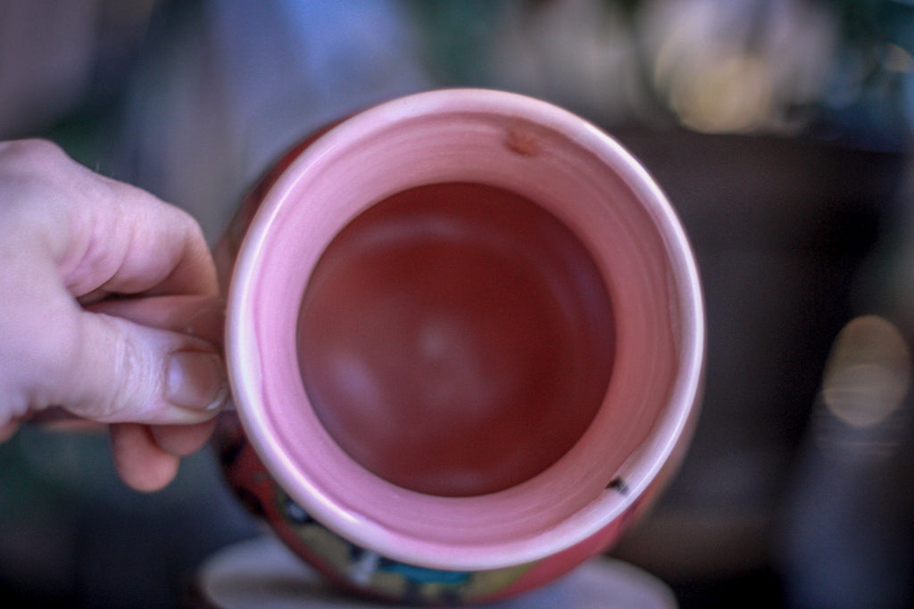 04-B Pink Rainbow Grotto Flared Mug, 23 oz.