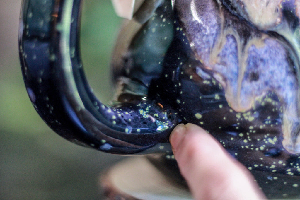 DRAWING WINNER 29-C Cosmic Amethyst Grotto Barely Flared Notched Acorn Mug - MINOR MISFIT, 30 oz. - 10% off