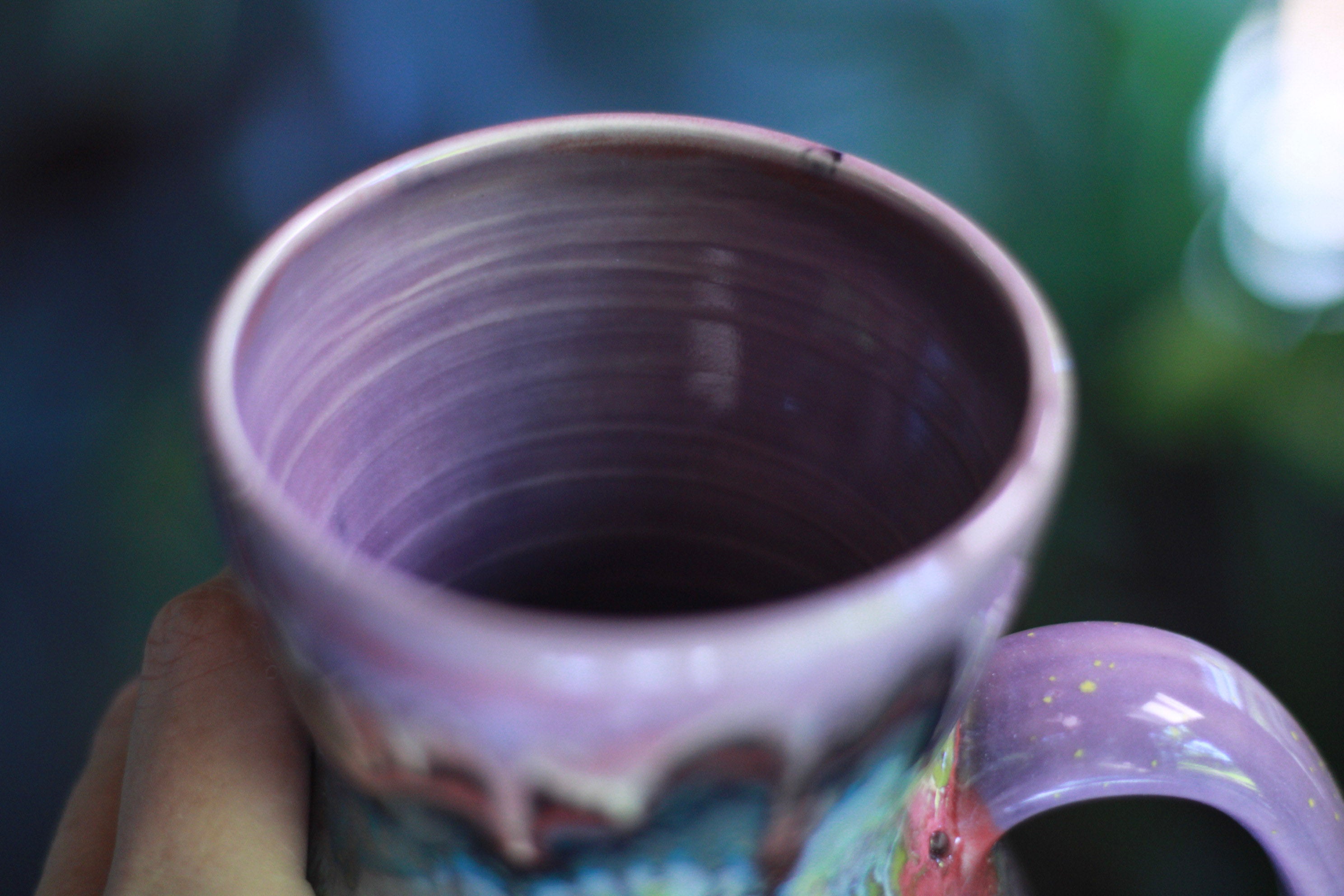 03-A Purple Rainbow Grotto Flared Mug - TOP SHELF, 20 oz.
