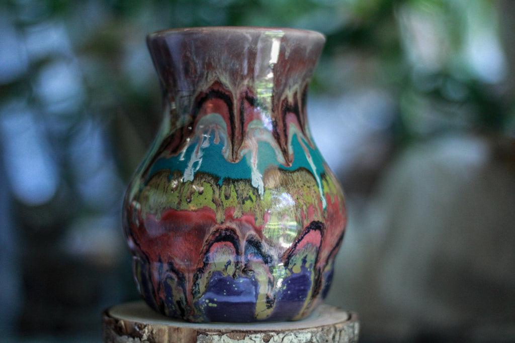 04-A Purple Rainbow Grotto Flared Acorn Mug - TOP SHELF, 21 oz.