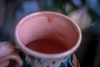 04-B Pink Rainbow Grotto Flared Mug, 23 oz.