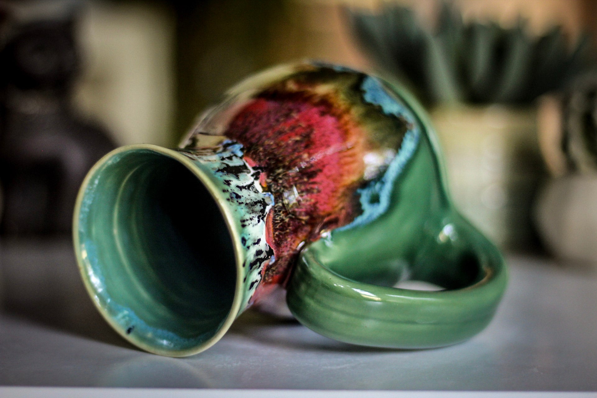 03-A Alpine Mountain Meadow Flared Acorn Mug - TOP SHELF, 19 oz.