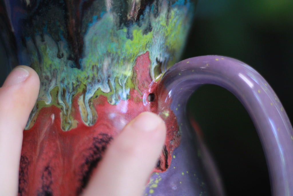 03-A Purple Rainbow Grotto Flared Mug - TOP SHELF, 20 oz.