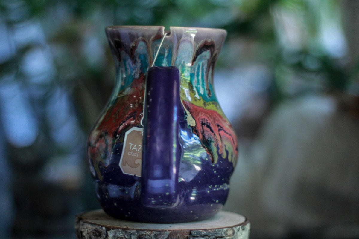 04-A Purple Rainbow Grotto Flared Acorn Mug - TOP SHELF, 21 oz.