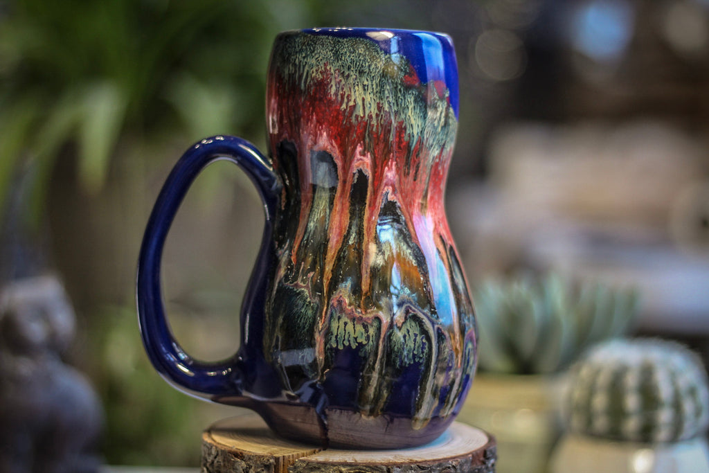 04-A Molten Strata Gourd Mug - TOP SHELF, 23 oz.