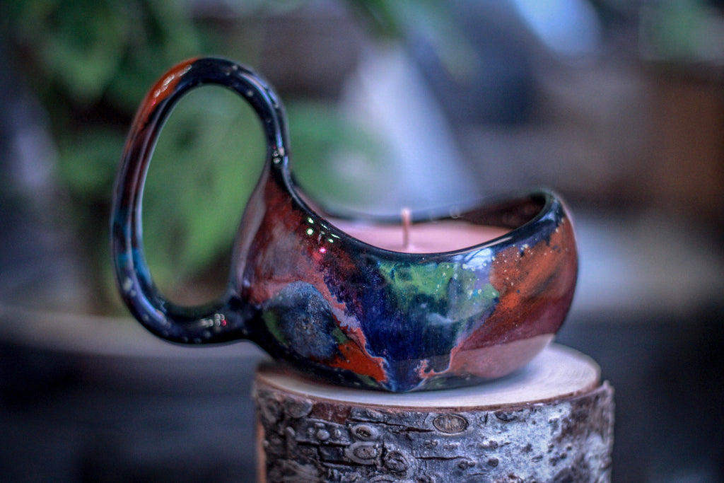 30-C Rainbow Stellar Candle Holder, 8 oz.