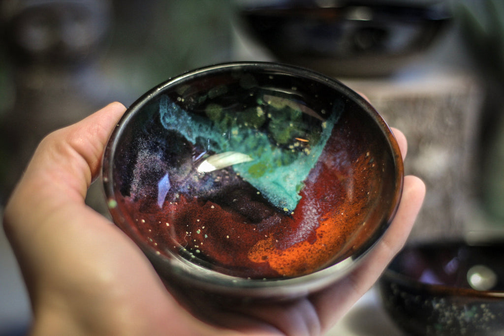 34-G Rainbow Stellar Treasure Bowl, 3 oz. - This listing is for one bowl.