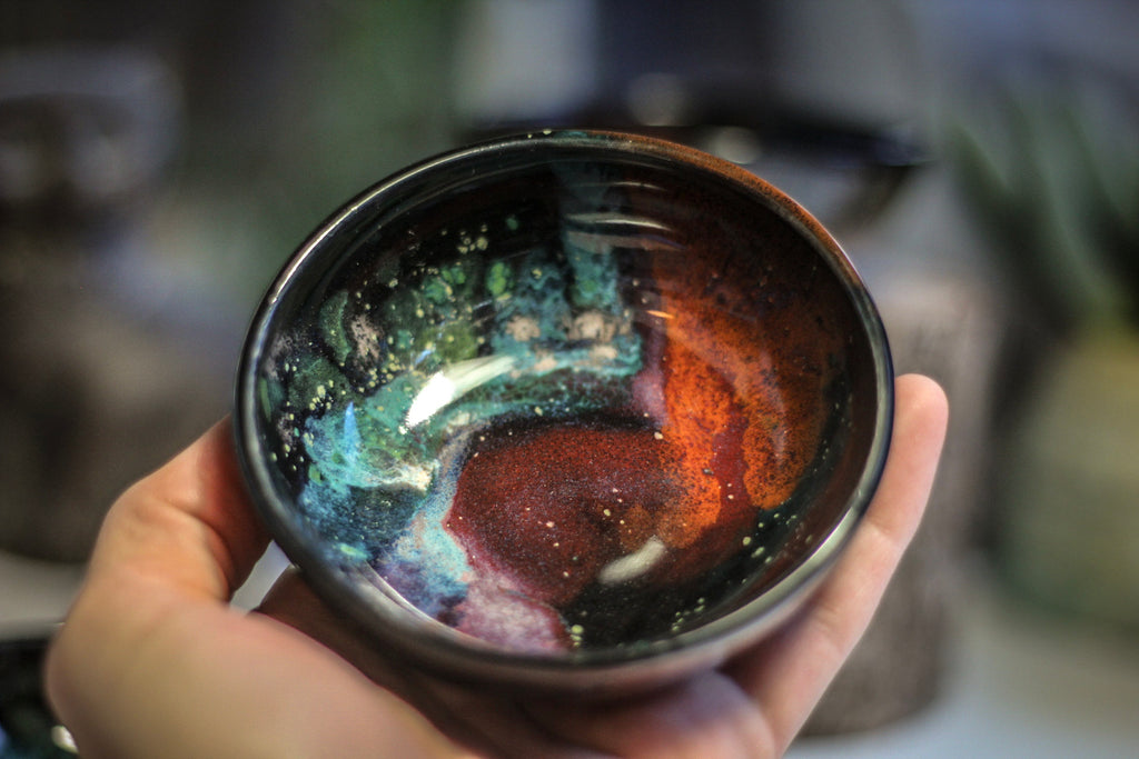 34-G Rainbow Stellar Treasure Bowl, 3 oz. - This listing is for one bowl.