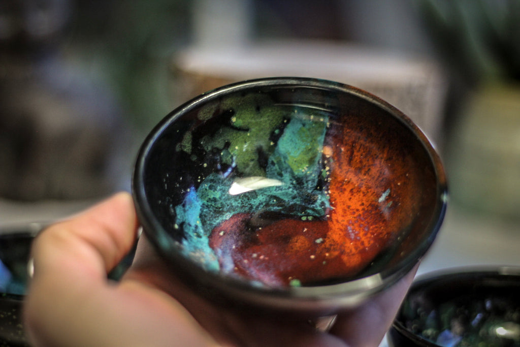 34-G Rainbow Stellar Treasure Bowl, 3 oz. - This listing is for one bowl.