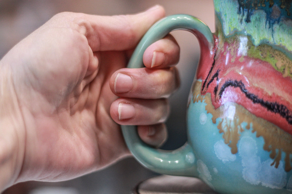 04-B Aqua Grotto Flared Mug, 17 oz.