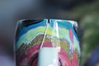 04-B Aqua Grotto Notched Gourd Mug, 18 oz.