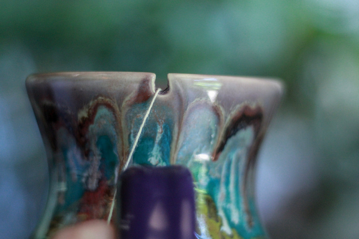 04-A Purple Rainbow Grotto Flared Acorn Mug - TOP SHELF, 21 oz.