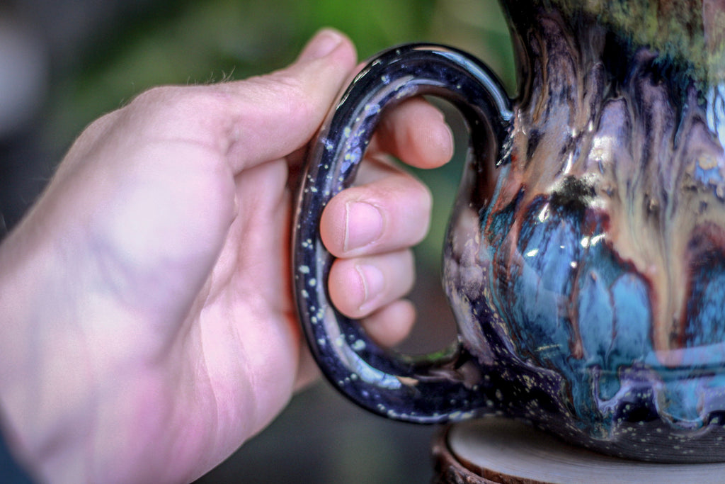 32-A Cosmic Grotto Acorn Gourd Mug, 22 oz.