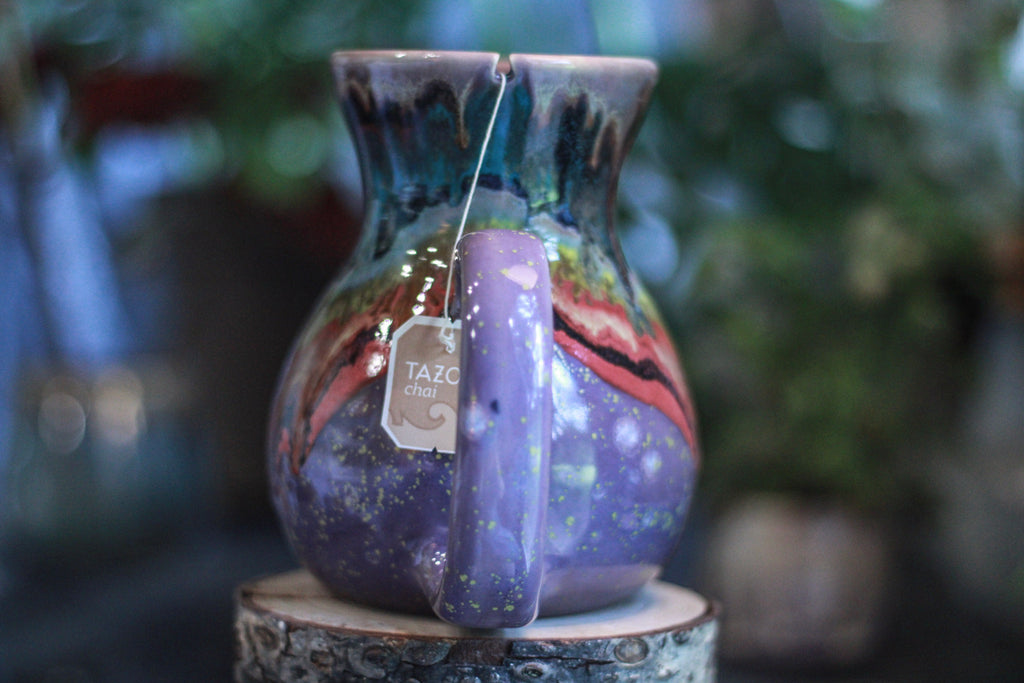 04-A Purple Rainbow Grotto Notched Flared Mug - ODDBALL, 22 oz. - 15% off