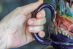 04-A Purple Rainbow Grotto Flared Acorn Mug - TOP SHELF, 21 oz.