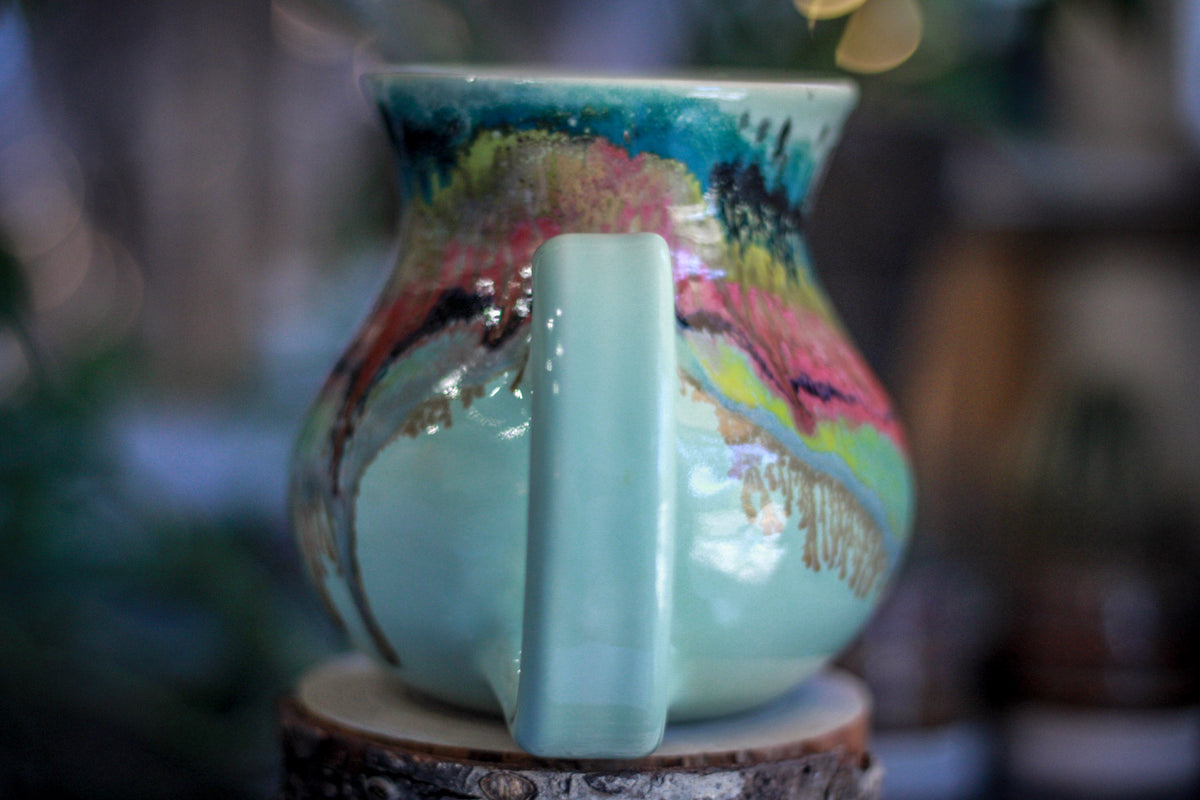 06-B Aqua Rainbow Grotto Flared Mug, 22 oz.