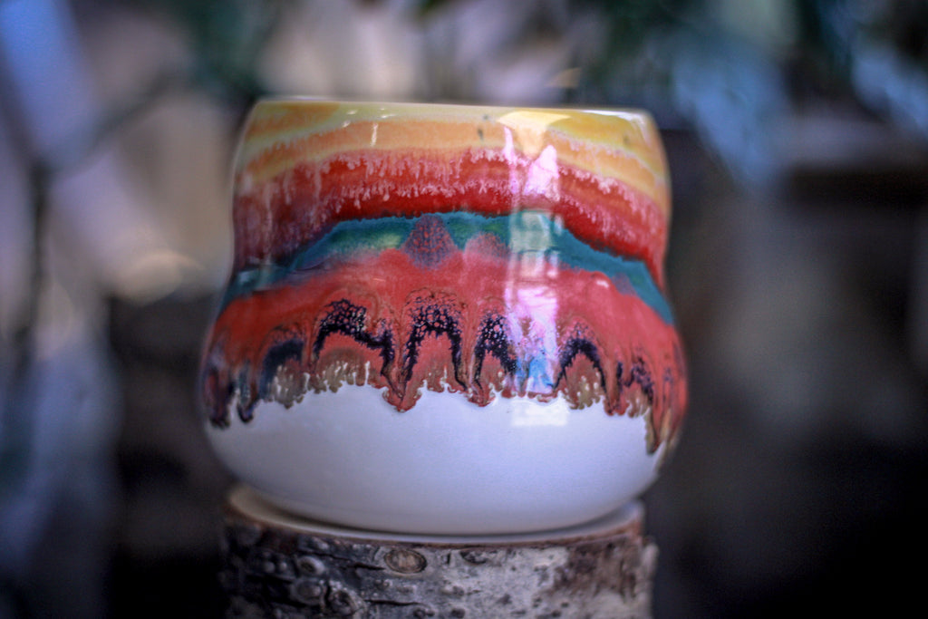 05-B Painted Desert Notched Squat Gourd Mug - MINOR MISFIT, 28 oz. - 10% off