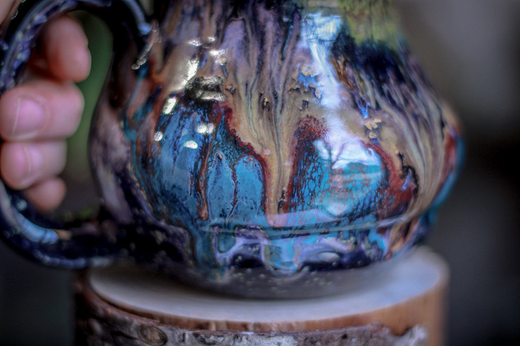 32-A Cosmic Grotto Acorn Gourd Mug, 22 oz.
