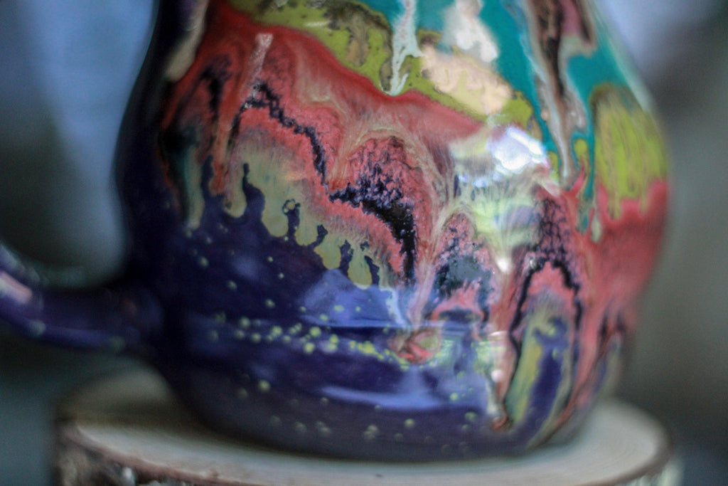 04-A Purple Rainbow Grotto Flared Acorn Mug - TOP SHELF, 21 oz.