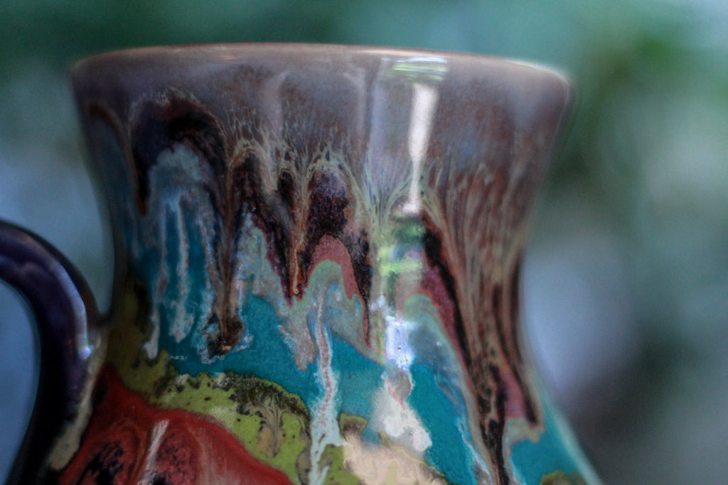 04-A Purple Rainbow Grotto Flared Acorn Mug - TOP SHELF, 21 oz.