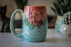 05-D Coral Meadow Textured Mug, 15 oz.