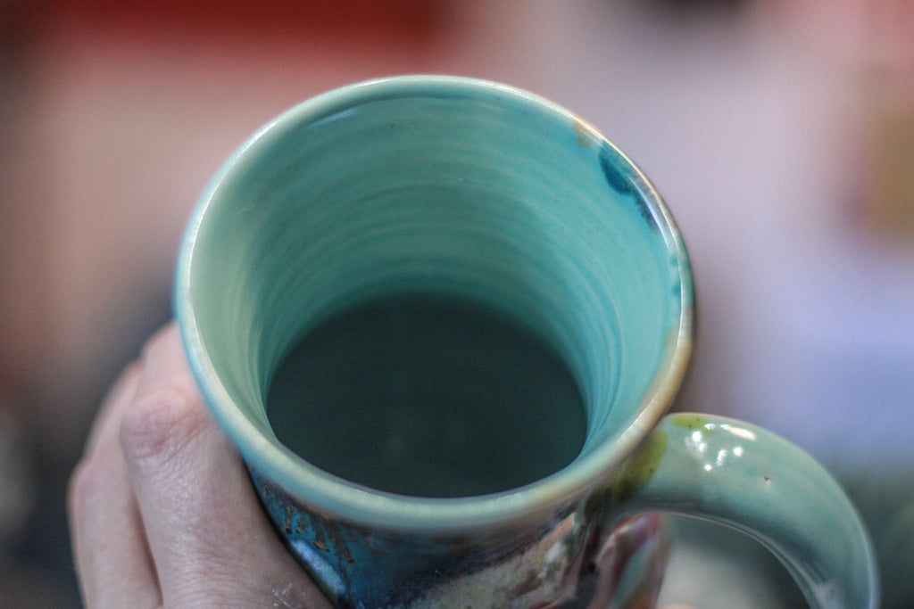 04-B Aqua Grotto Flared Mug, 17 oz.