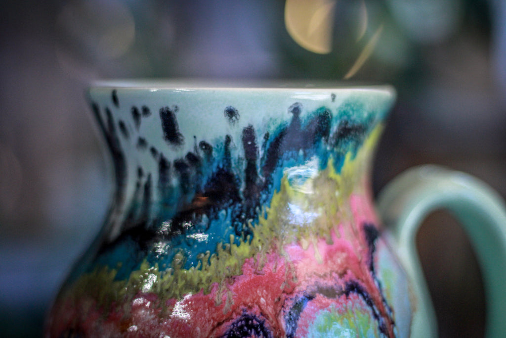 06-B Aqua Rainbow Grotto Flared Mug, 22 oz.