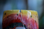 01-A Desert Rainbow Notched Gourd Mug - TOP SHELF, 27 oz.