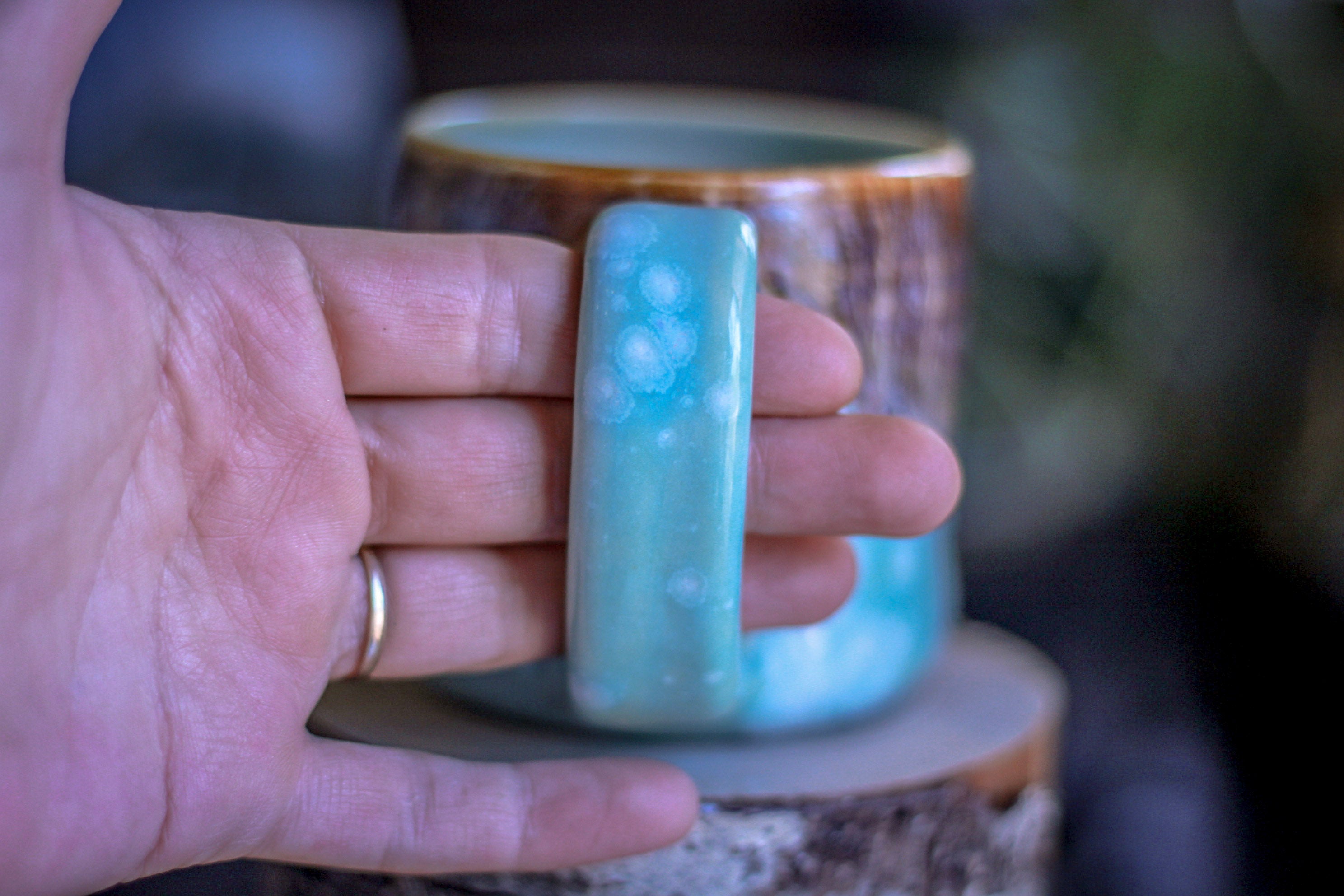 01-E Artic Wave Textured Mug, 10 oz.