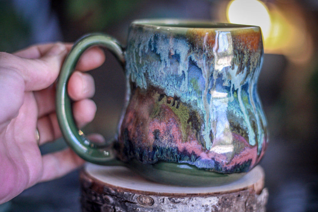 17-D Olive Grotto Gourd Mug, 12 oz.