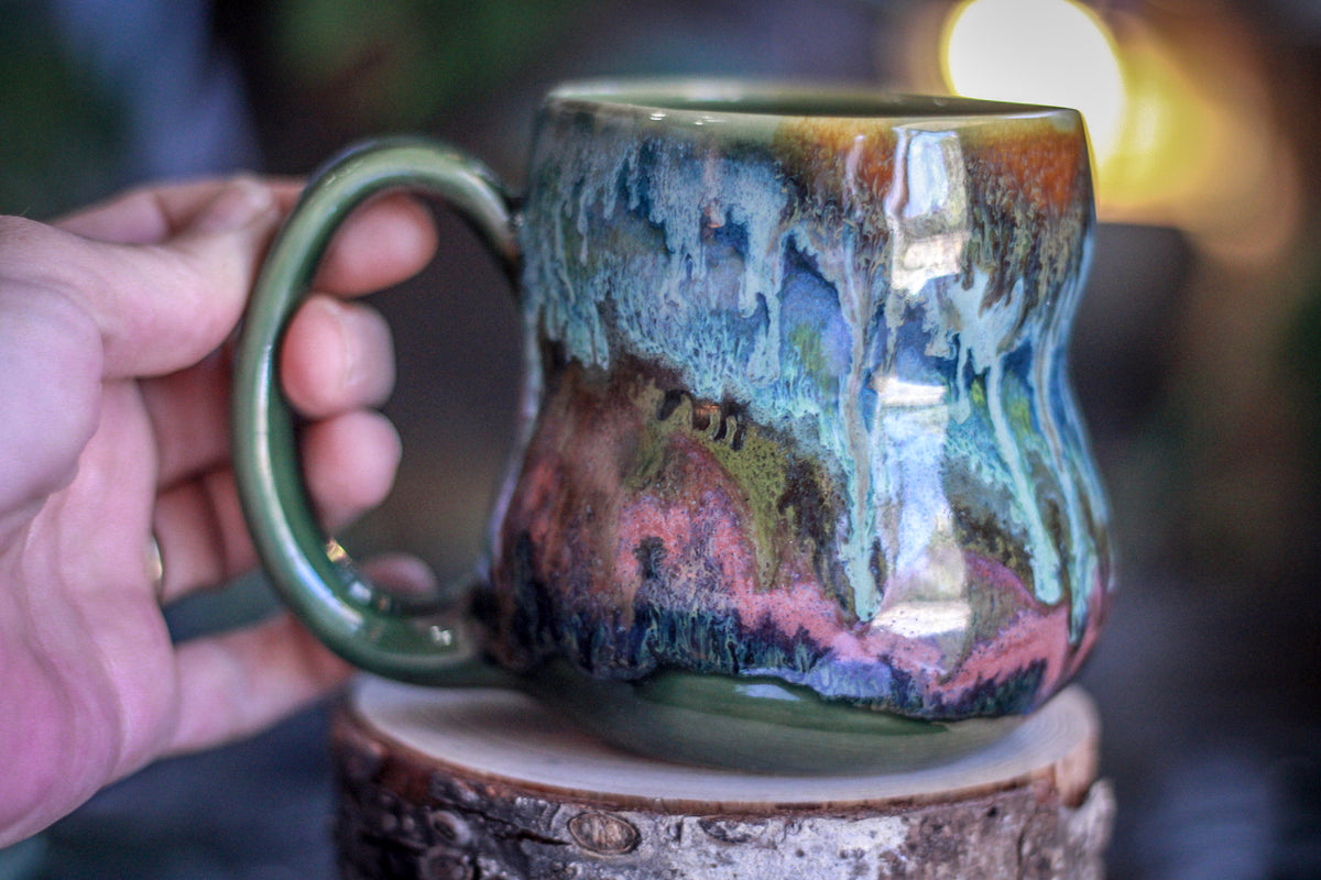 17-D Olive Grotto Gourd Mug, 12 oz.