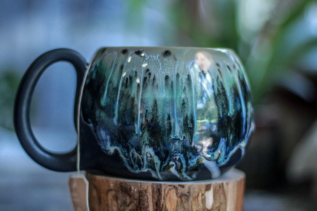 06-B Champlain Shale Notched Squat Gourd Mug - MINOR MISFIT, 20 oz. - 10% off