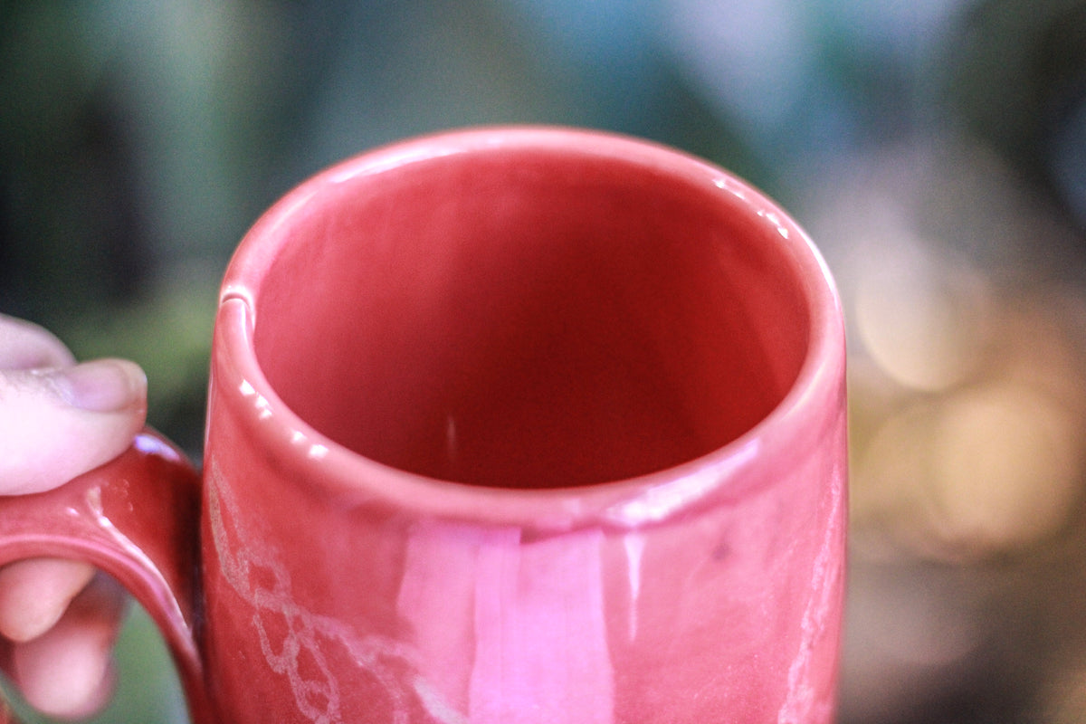 09-C Coral Stone EXPERIMENT Notched Mug, 23 oz.