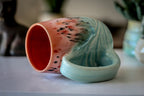 05-D Coral Meadow Textured Mug, 15 oz.