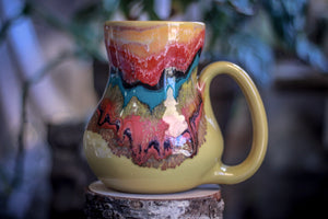 06-B Harvest Gold Rainbow Grotto Barely Flared Mug, 23 oz.