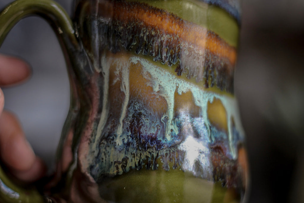 05-D Boreal Mist PROTOTYPE Notched Gourd Mug, 15 oz.