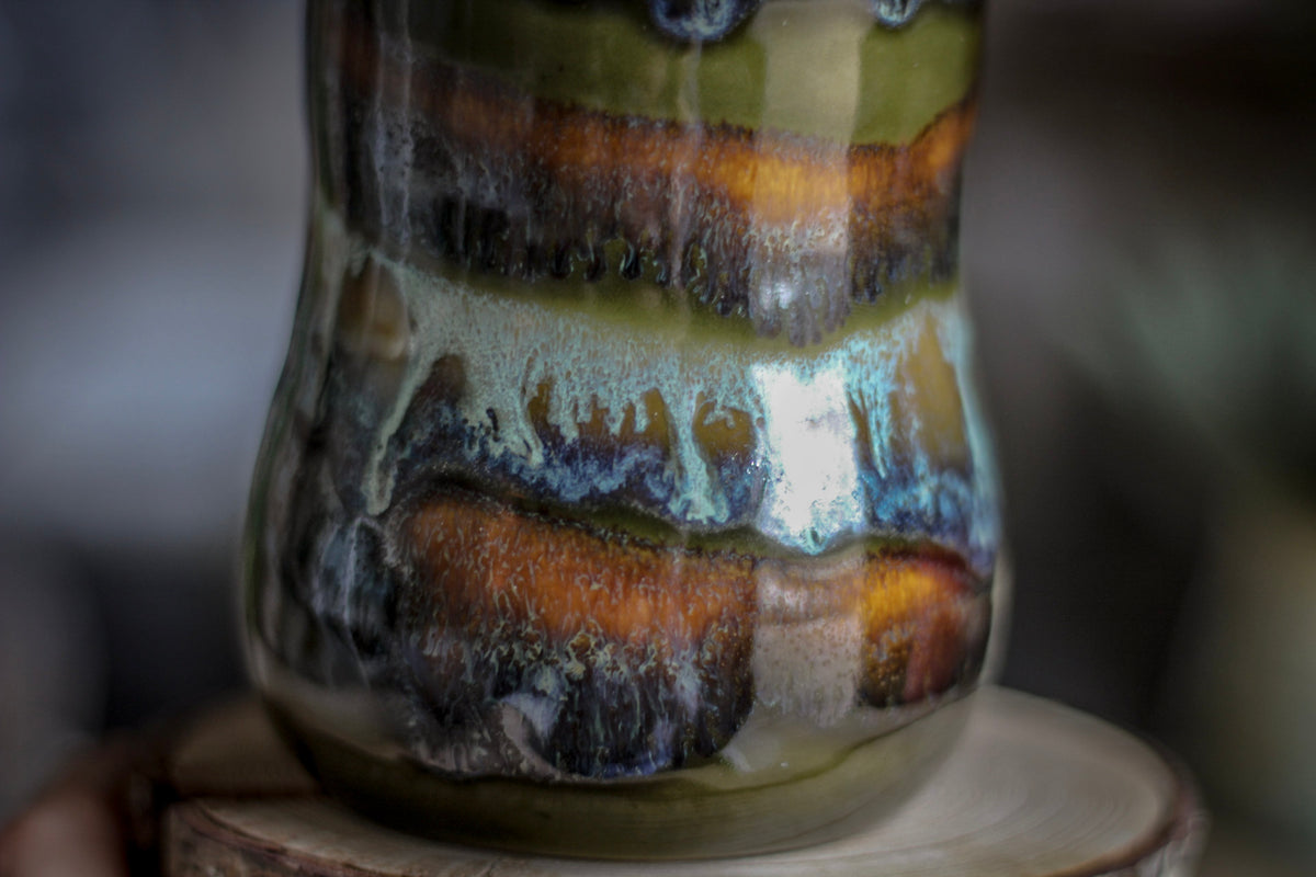 05-D Boreal Mist PROTOTYPE Notched Gourd Mug, 15 oz.